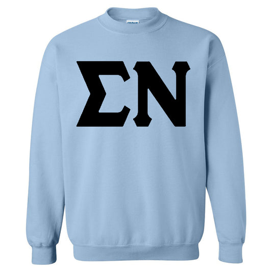 Sigma Nu Black Letters Fraternity Sweatshirt _ 34930g