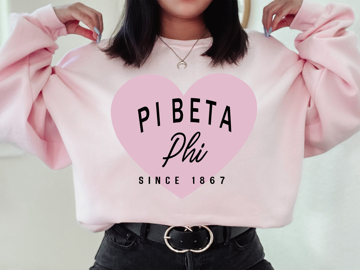 Pi Beta Phi Pretty in Pink Sorority Sweatshirt _ 460g