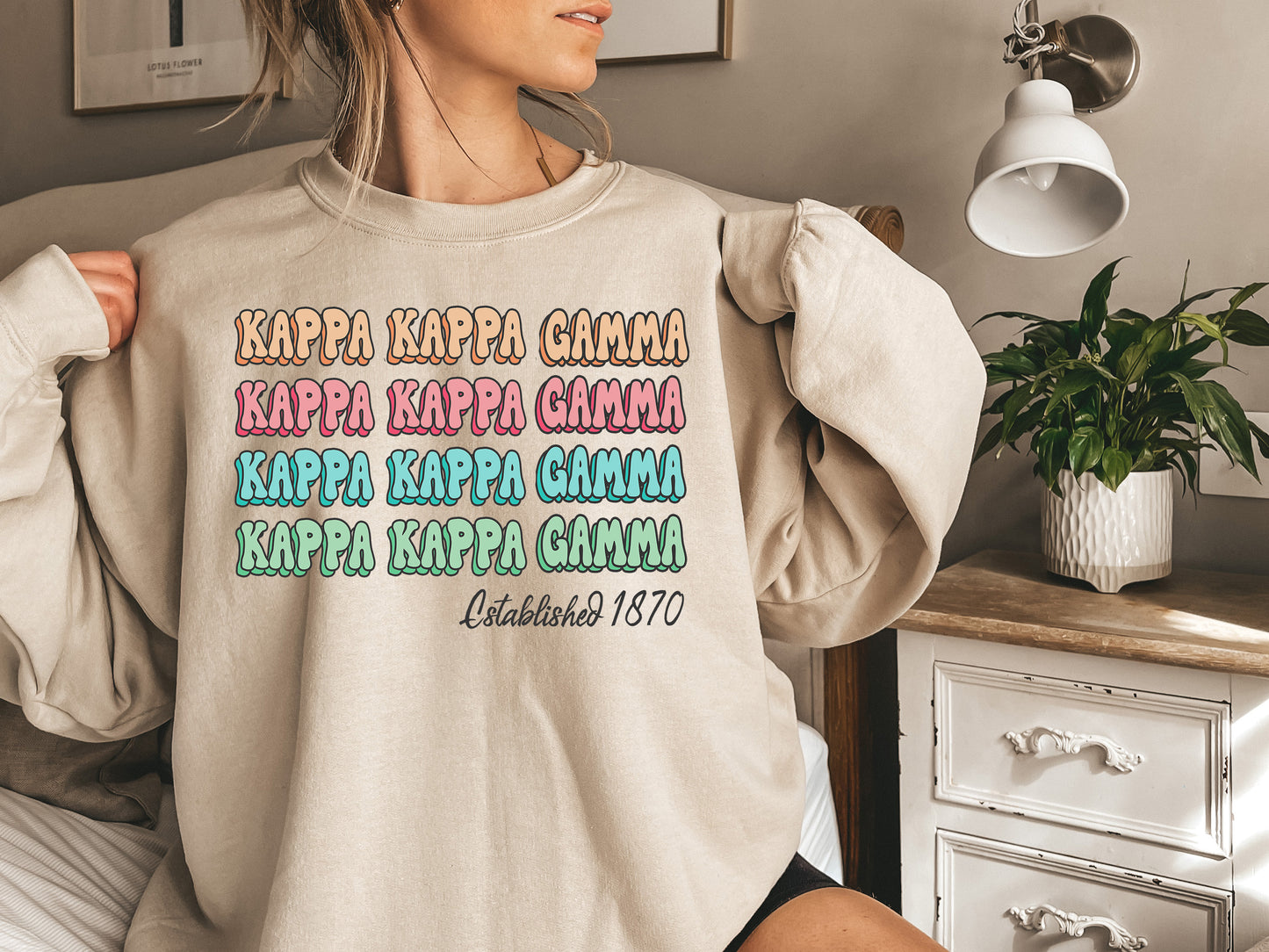 Kappa Kappa Gamma Lucy Sorority Sweatshirt _ 275g
