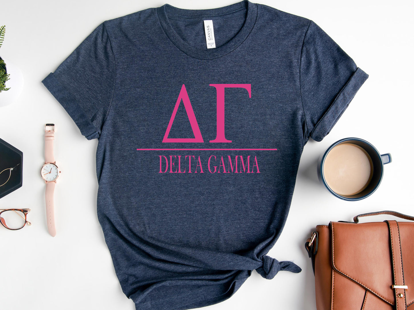 Delta Gamma Loud Letters Sorority T-shirt _ 477g