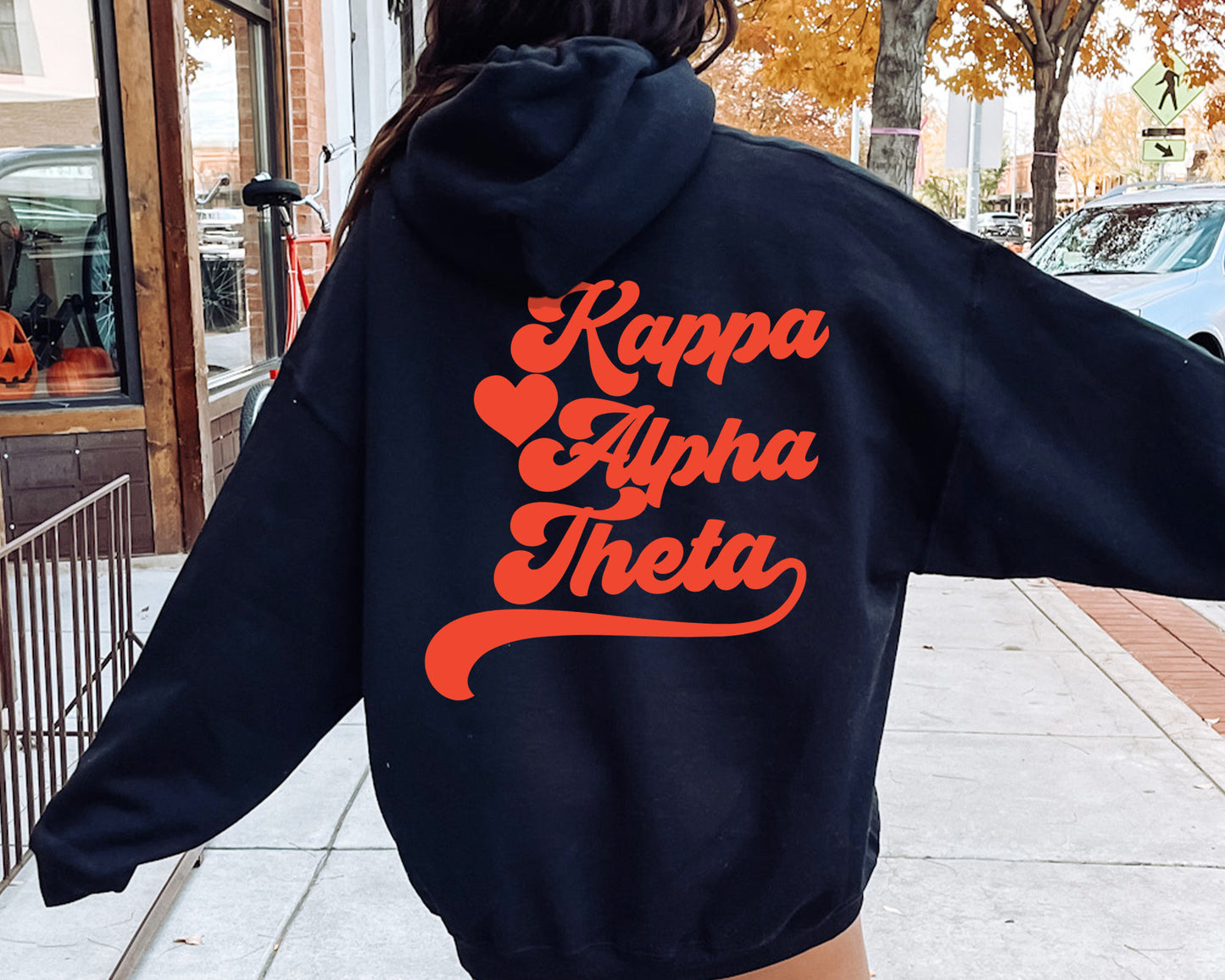 Kappa Alpha Theta Red Heart Sorority Hoodie _ 33361g