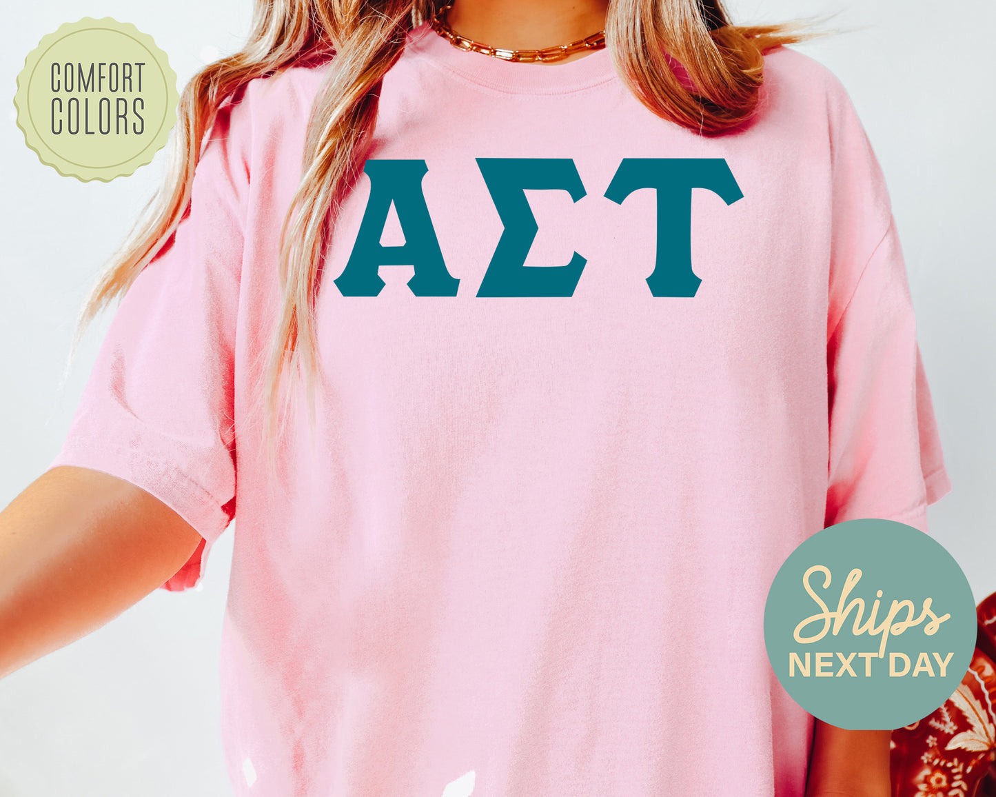 Alpha Sigma Tau Back to the Basics Comfort Colors Sorority T-shirt _ 629g