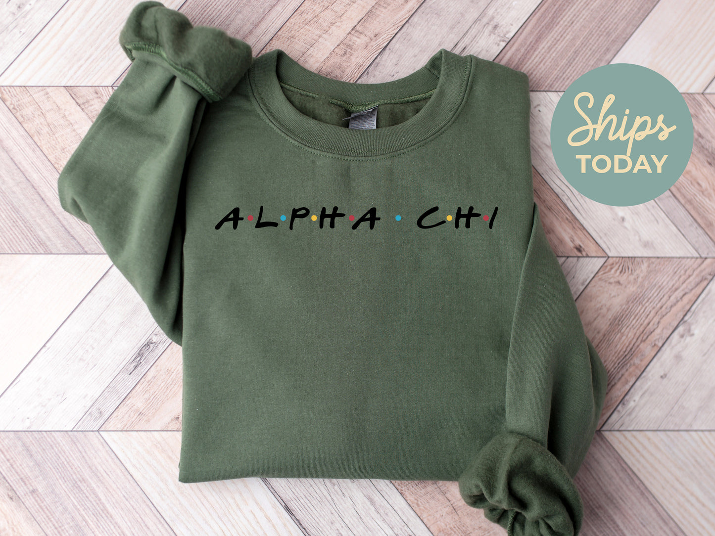 Alpha Chi Omega Friends Frenzy Sorority Sweatshirt _ 30646g