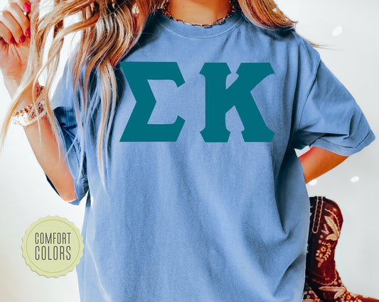 Sigma Kappa Back to the Basics Comfort Colors Sorority T-shirt _ 644g