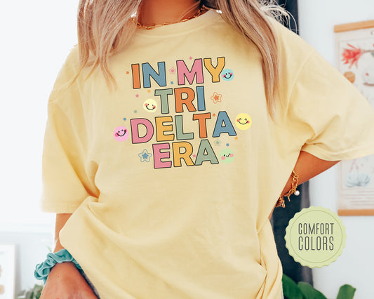 Delta Delta Delta Sorority Era Comfort Colors Sorority T-shirt _ 35447g