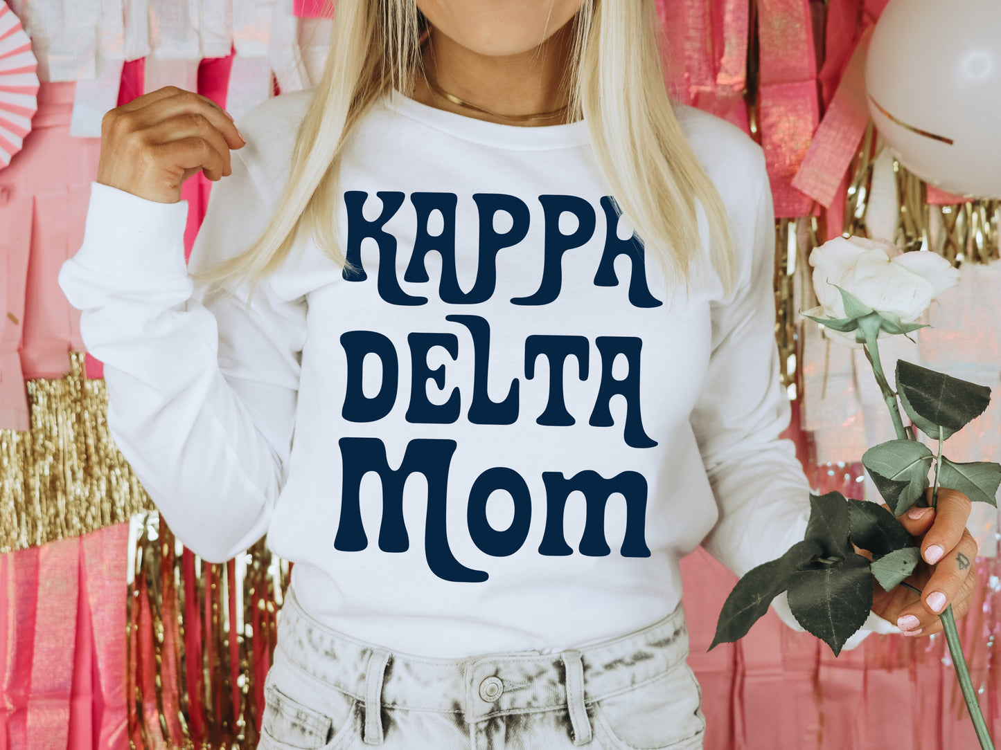 Kappa Delta Got it from my Mom Sorority Long Sleeve T-shirt _ 3087g
