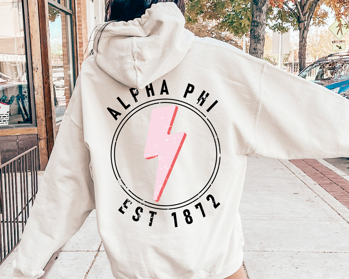 Alpha Phi Pinkish Strike Sorority Hoodie _ 33107g