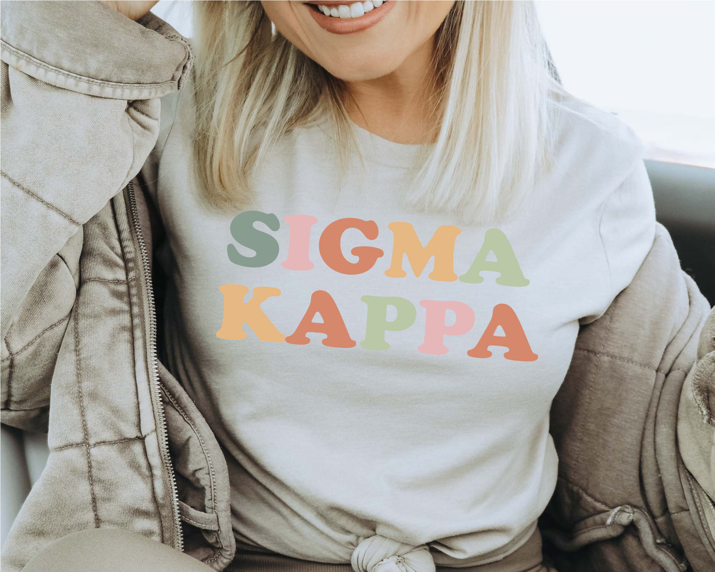 Sigma Kappa Bright and Proud Sorority T-shirt _ 436g