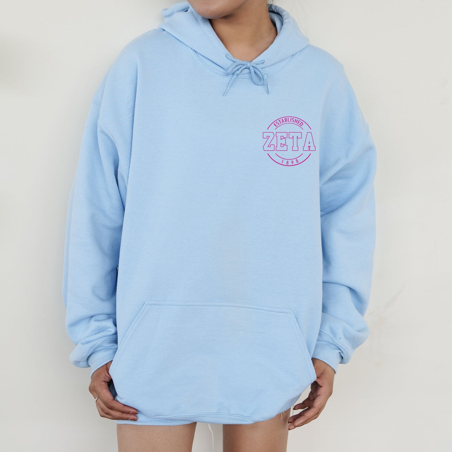 Zeta Tau Alpha Stamped Sorority Hoodie _ 39137g