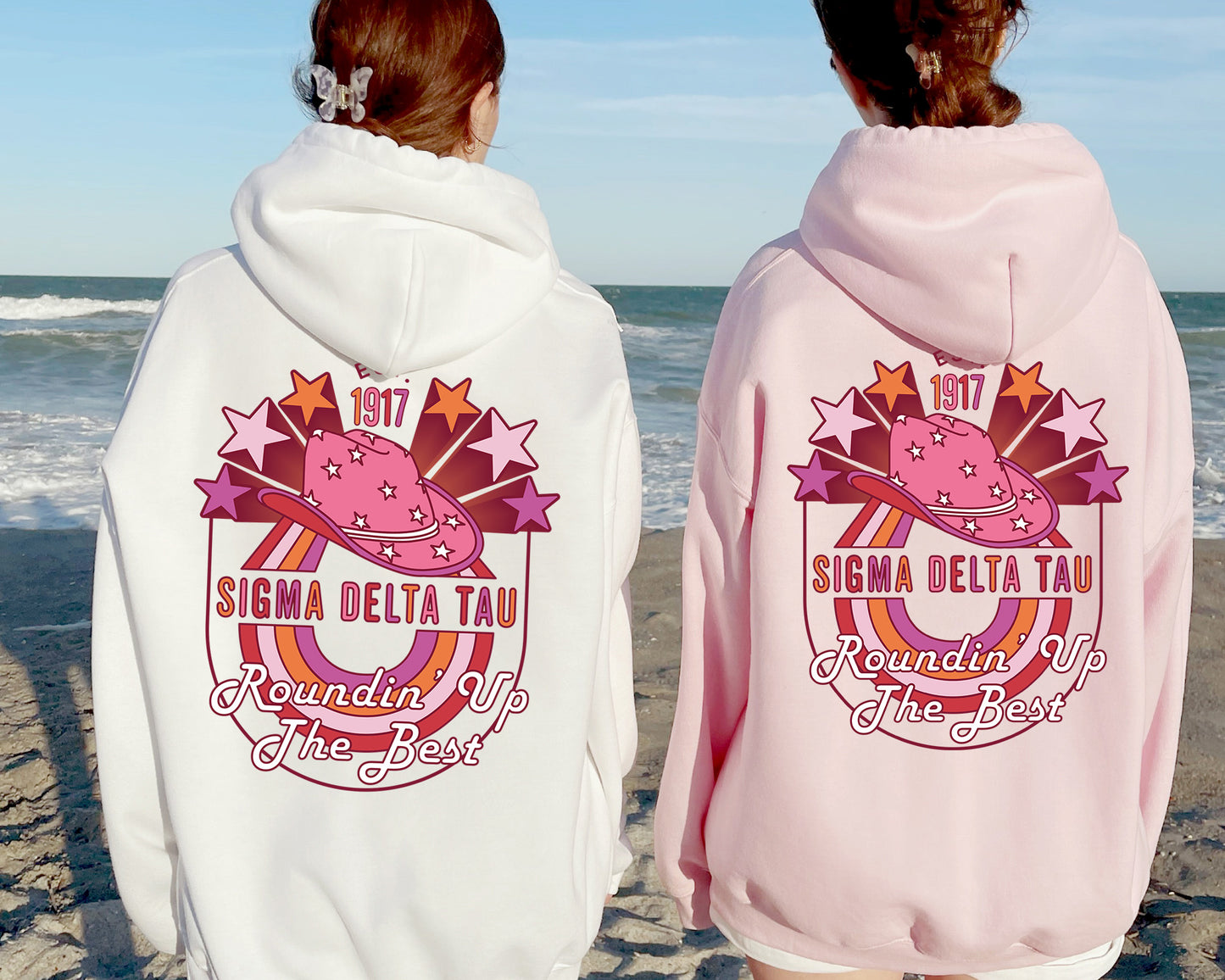 Sigma Delta Tau Roundin' up the Best Sorority Hoodie _ 32915g