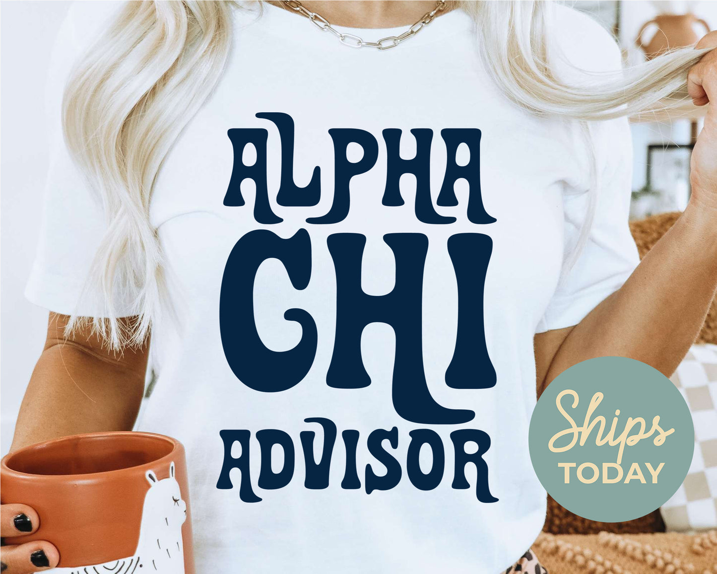 Alpha Chi Omega Best Advisor Sorority T-shirt _ 3097g