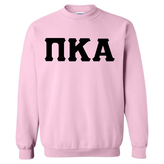 Pi Kappa Alpha Black Letters Fraternity Sweatshirt _ 34925g