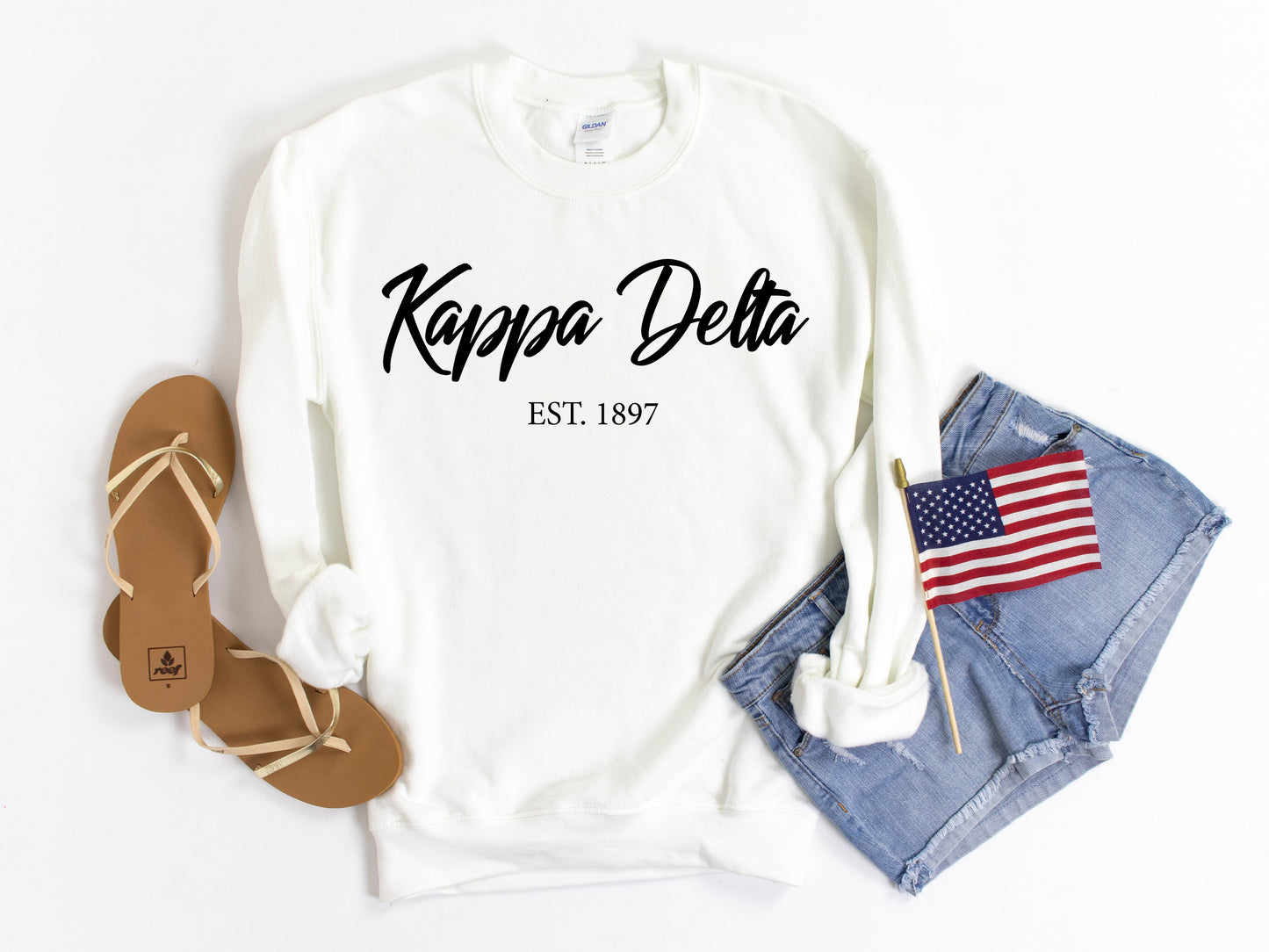 Kappa Delta Black Flowy Sorority Sweatshirt _ 93g