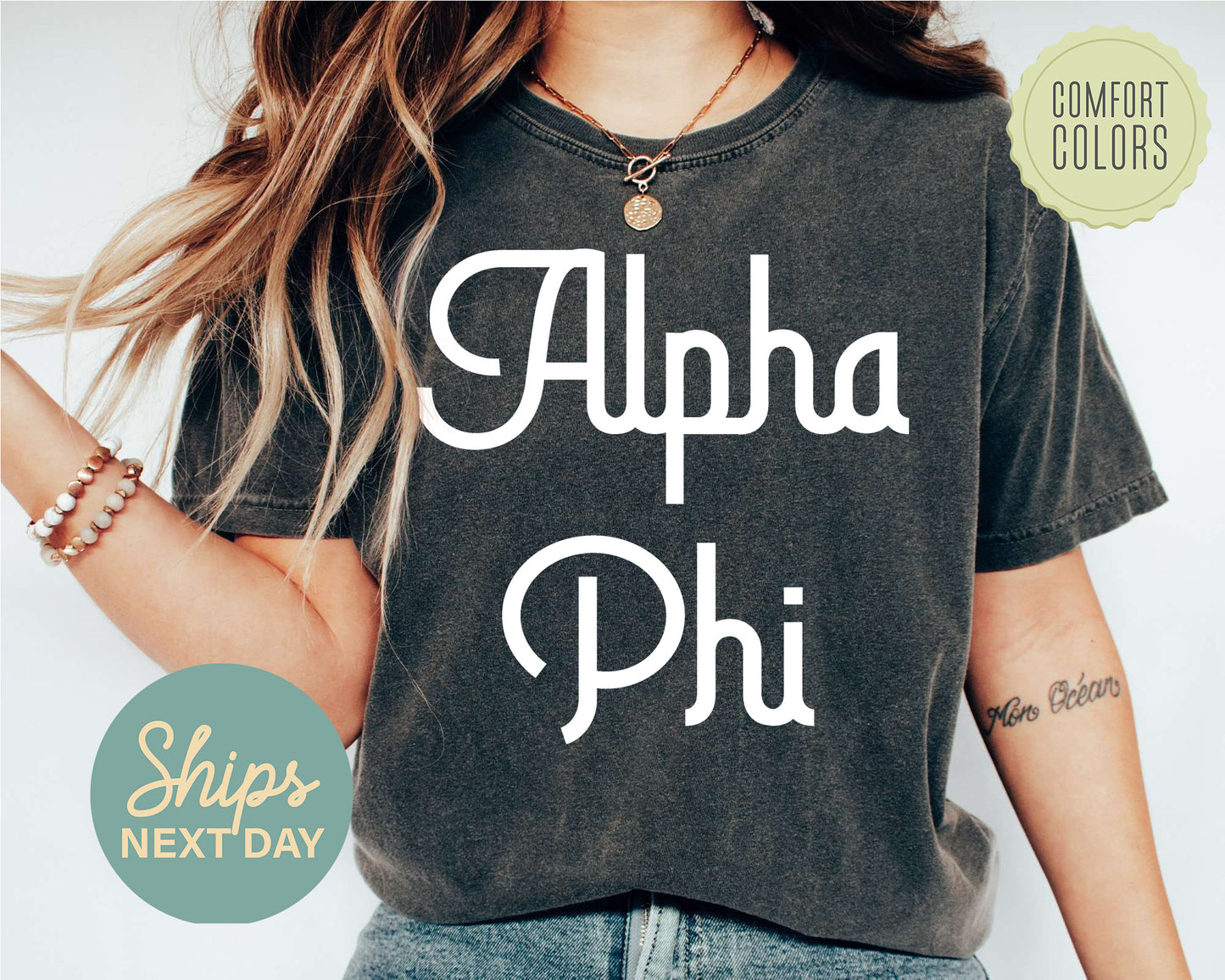 Alpha Phi All About That Pop Comfort Colors Sorority T-shirt _ 2686g