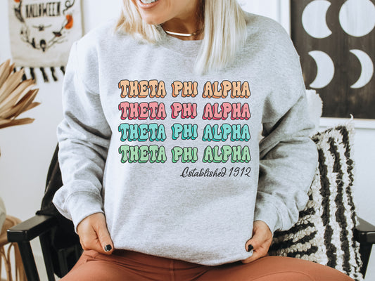 Theta Phi Alpha Lucy Sorority Sweatshirt _ 282g