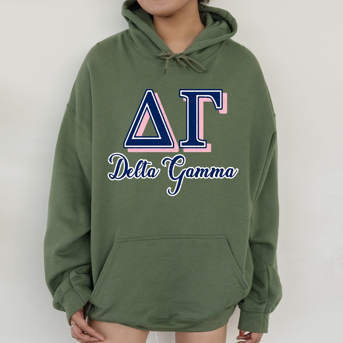Delta Gamma Greek Colors Sorority Hoodie _ 36080g