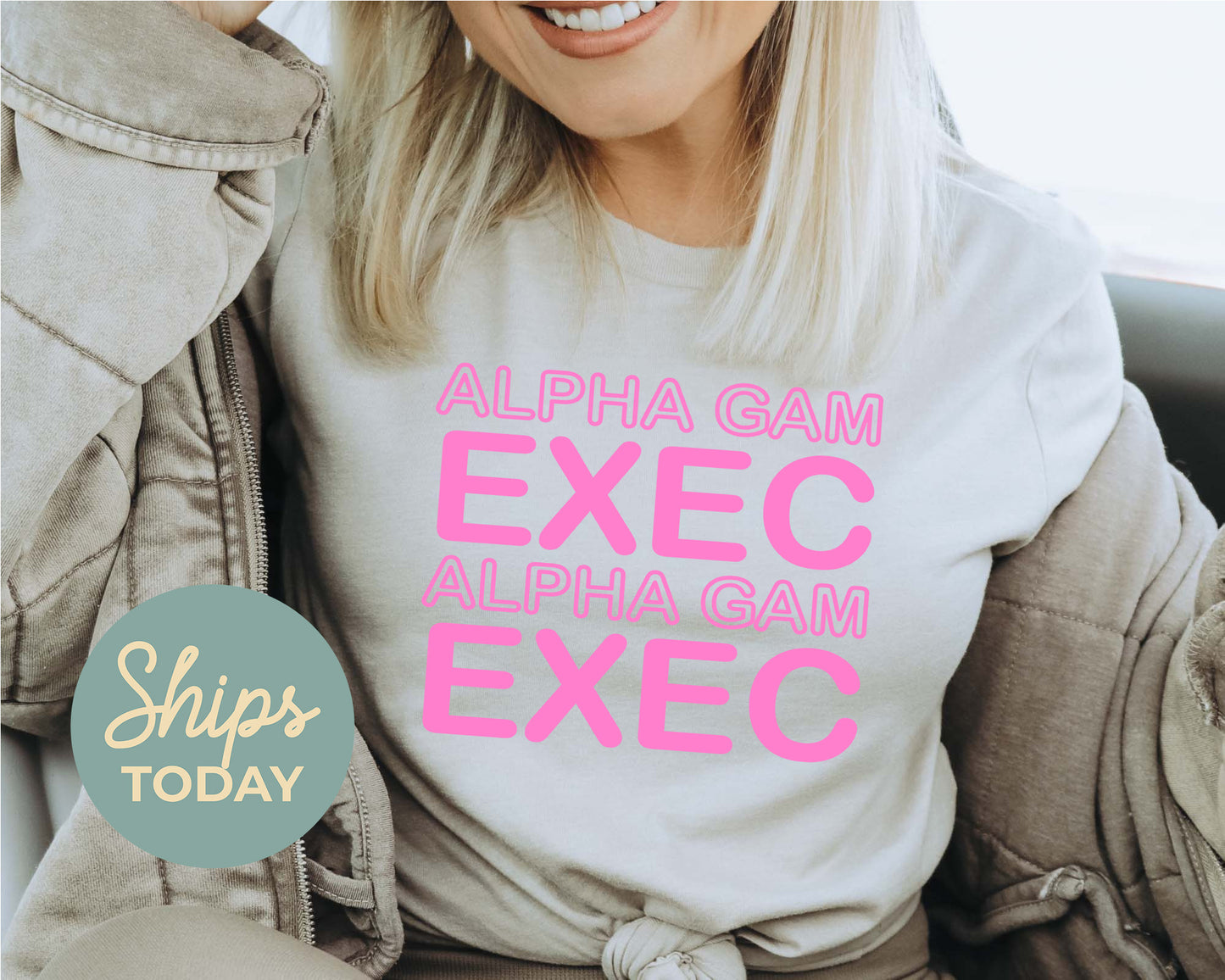 Alpha Gamma Delta Executive Sisterhood Sorority T-shirt _ 30903g