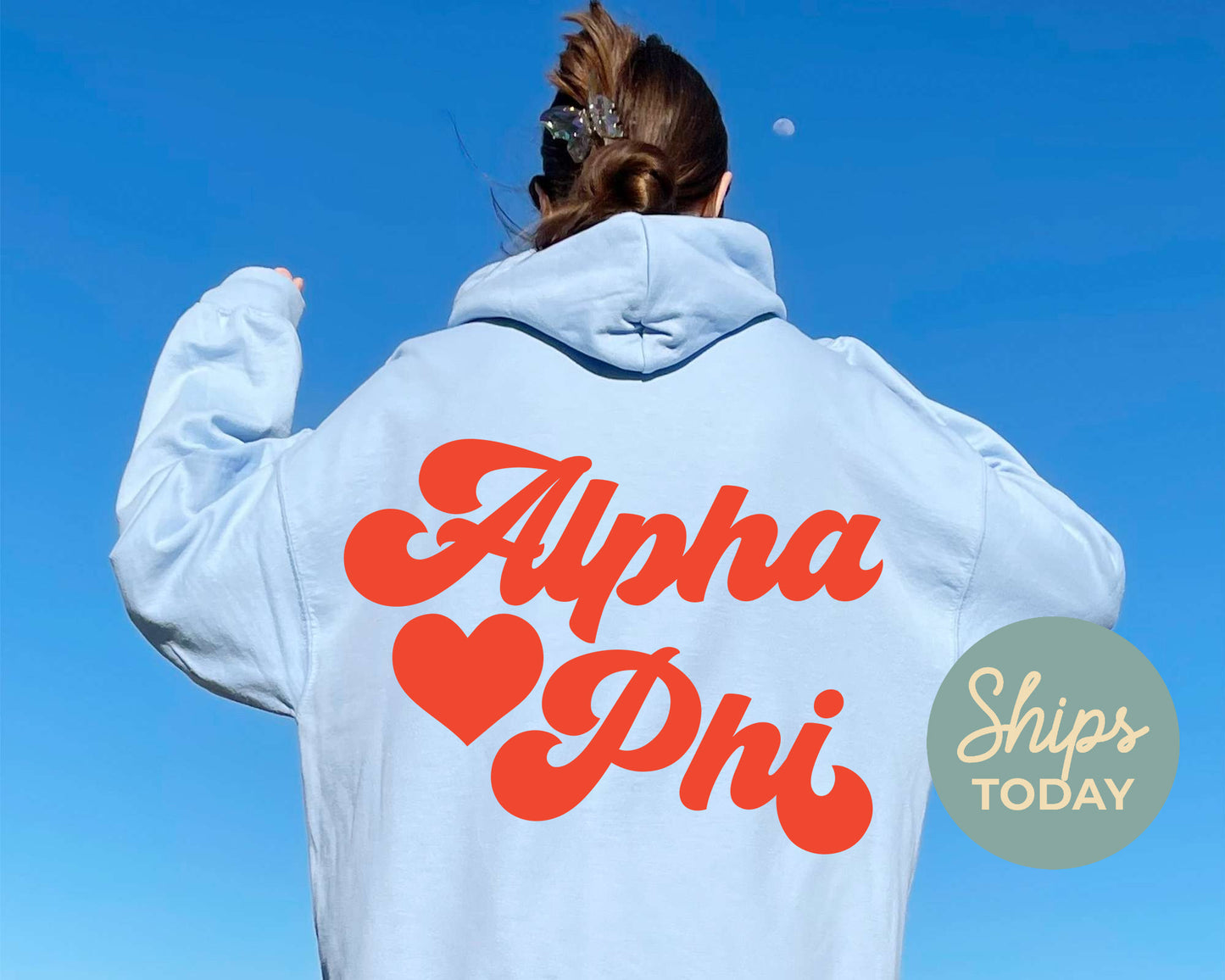 Alpha Phi Red Heart Sorority Hoodie _ 33351g