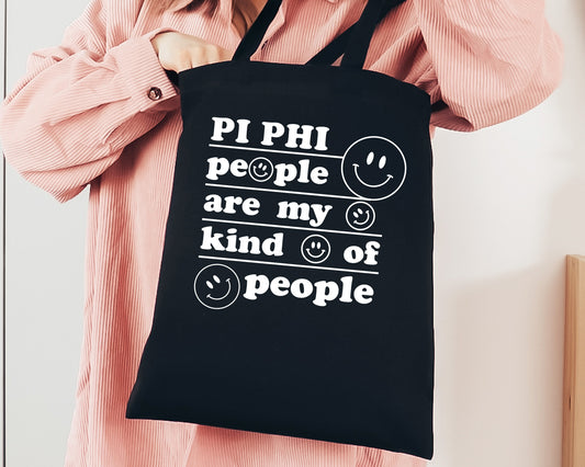 Pi Beta Phi My Kind of People Sorority Tote Bag _ 34776g
