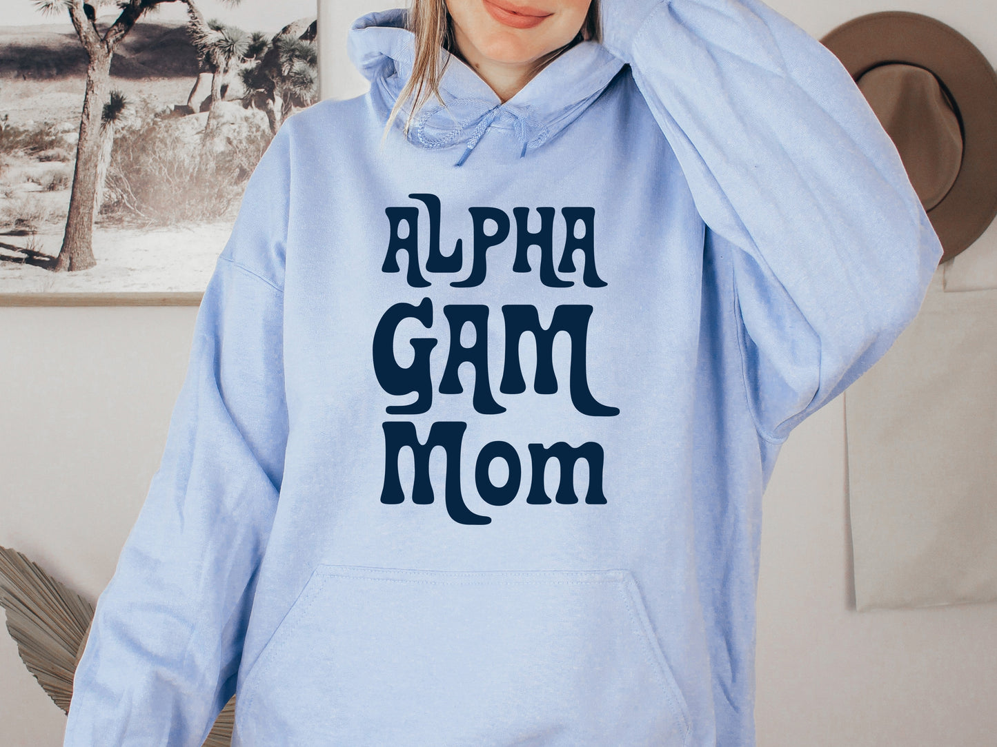 Alpha Gamma Delta Got it from my Mom Sorority Hoodie _ 3074g