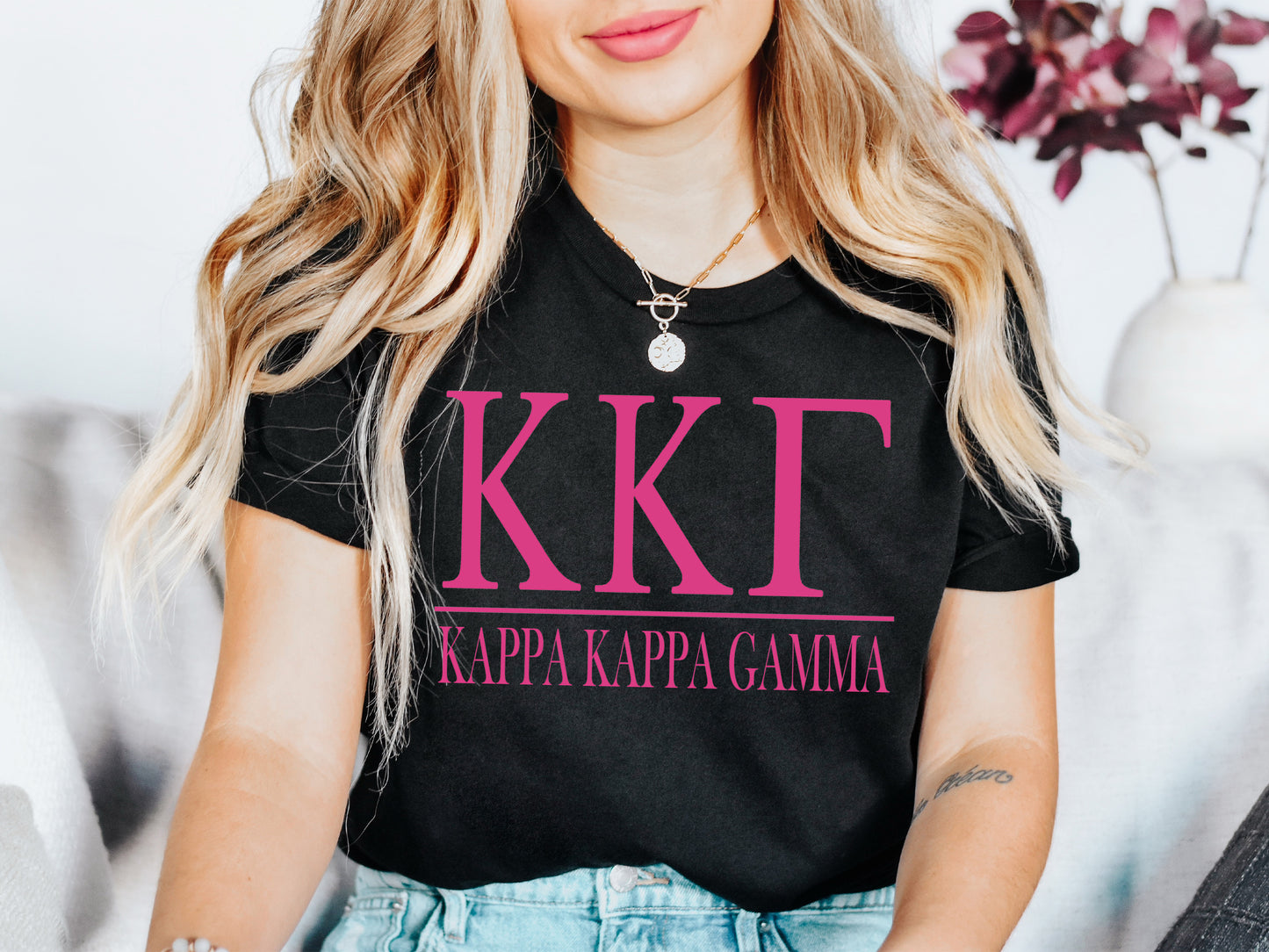 Kappa Kappa Gamma Loud Letters Sorority T-shirt _ 483g