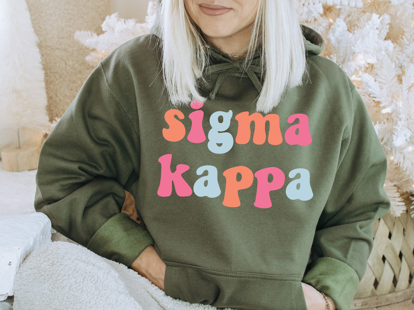 Sigma Kappa Vividly Vibrant Sorority Hoodie _ 3171g