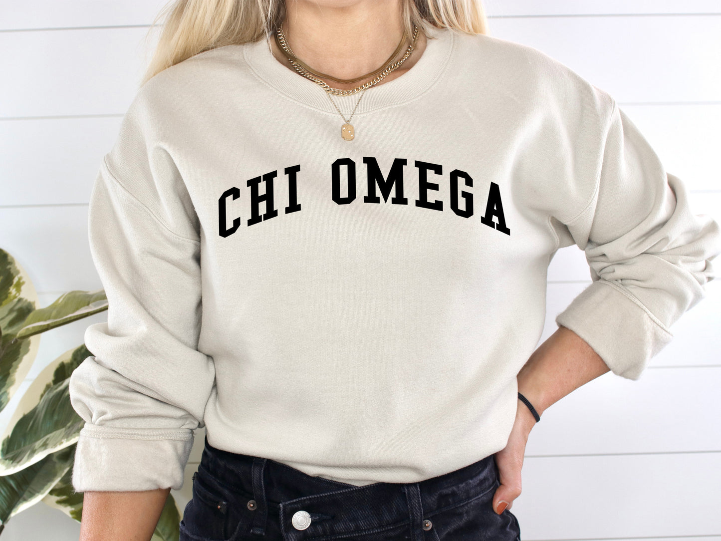 Chi Omega Just Bold Sorority Sweatshirt _ 2378g
