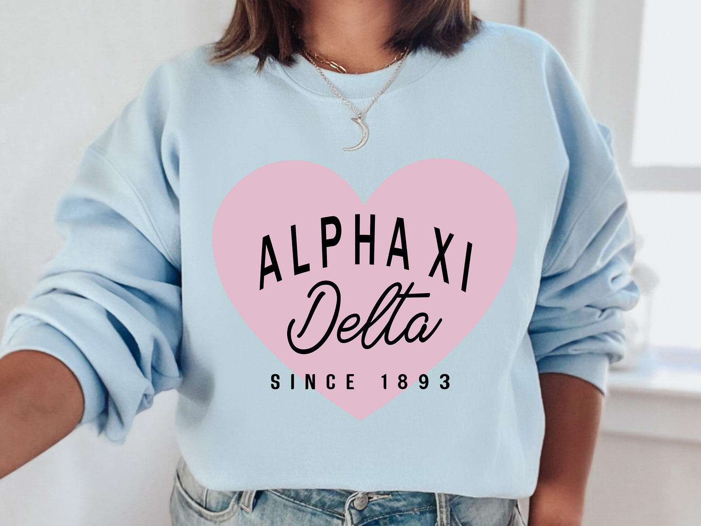 Alpha Xi Delta Pretty in Pink Sorority Sweatshirt _ 448g