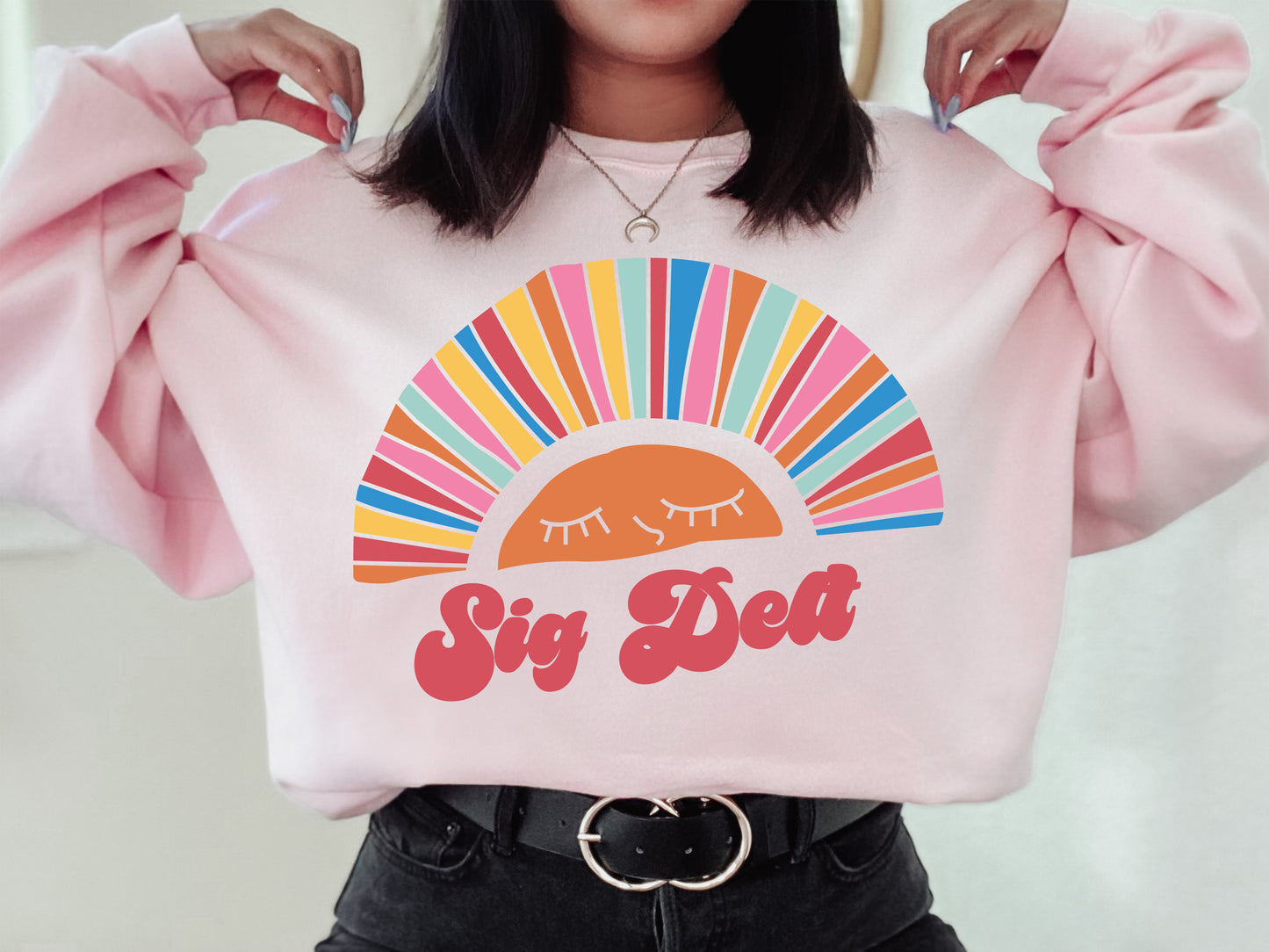 Sigma Delta Tau Sunshine Sorority Sweatshirt _ 3328g