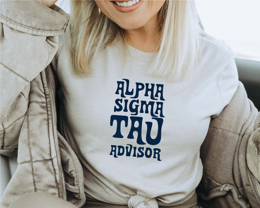 Alpha Sigma Tau Best Advisor Sorority T-shirt _ 3104g
