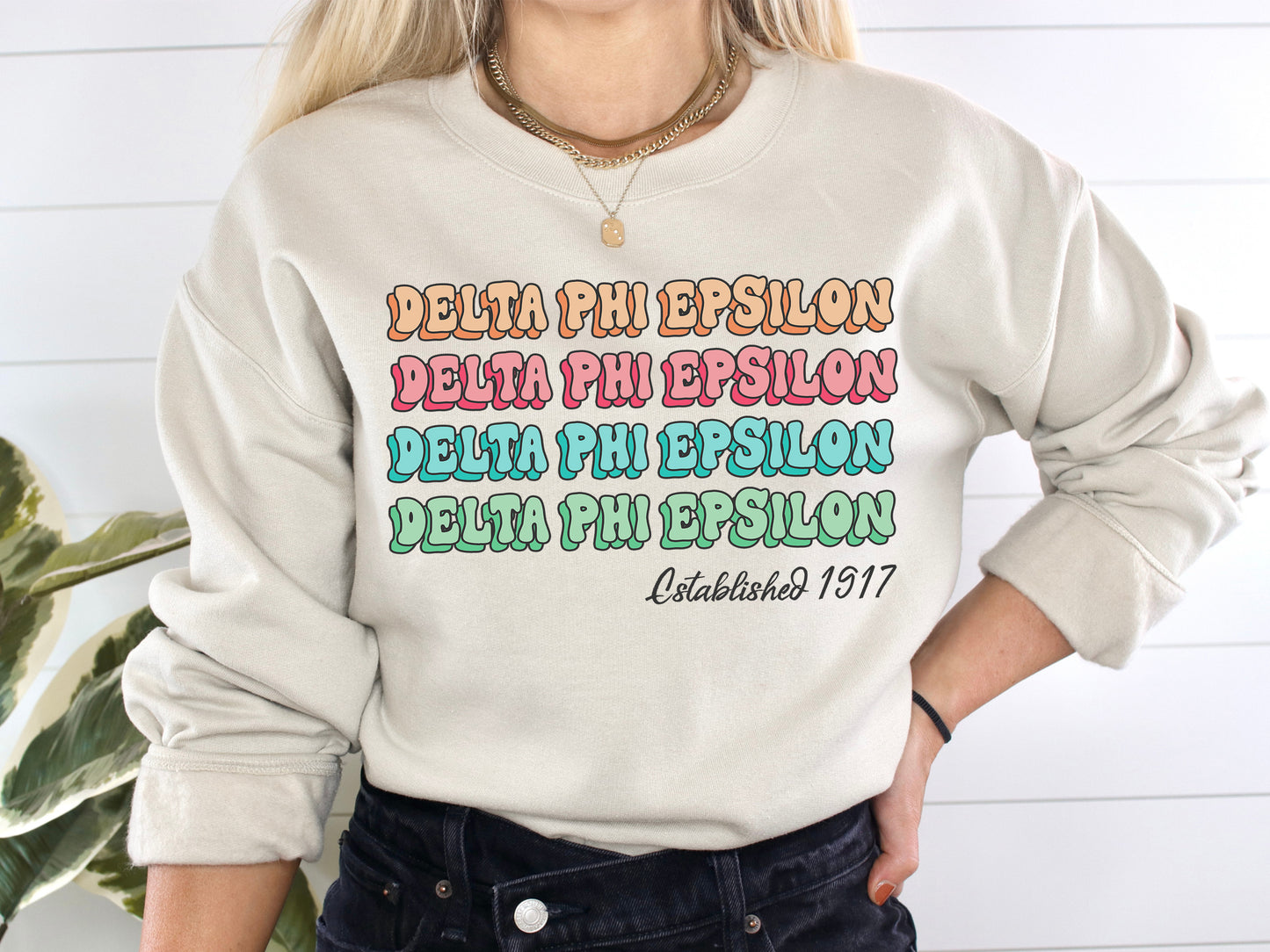 Delta Phi Epsilon Lucy Sorority Sweatshirt _ 270g