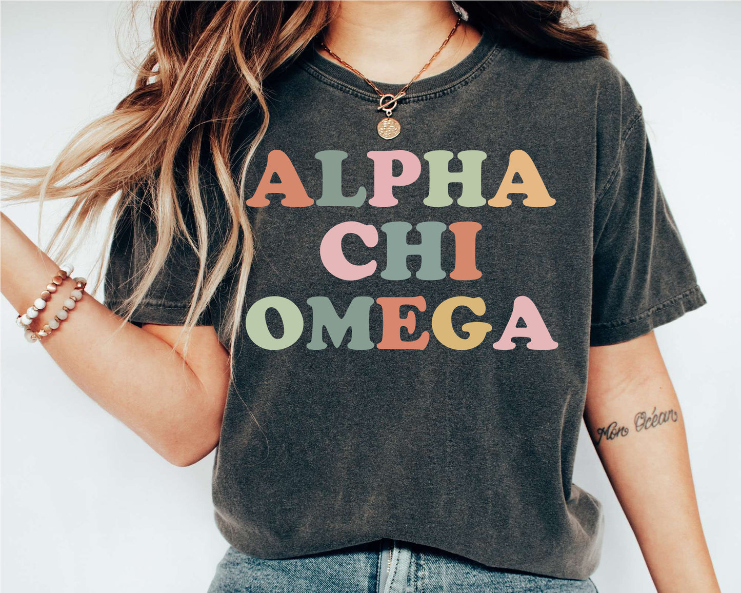 Alpha Chi Omega Bright and Proud Sorority T-shirt _ 414g