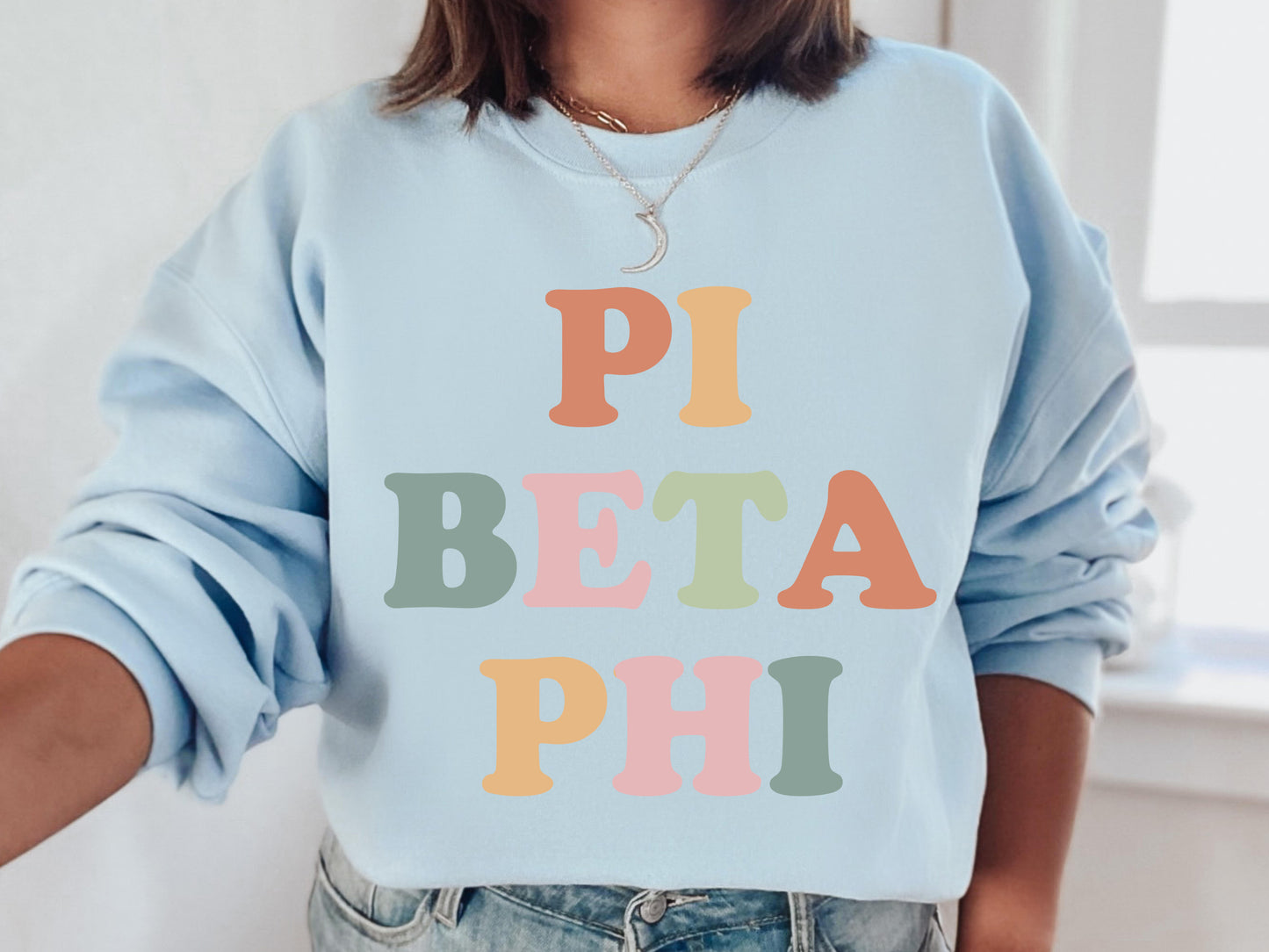 Pi Beta Phi Bright and Proud Sorority Sweatshirt _ 434g