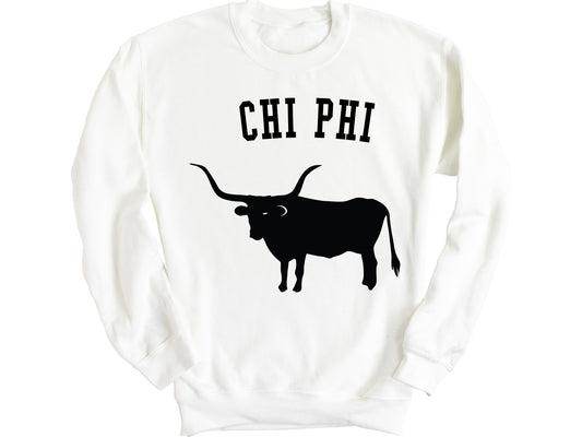 Chi Phi Long Horn Fraternity Sweatshirt _ 1529g