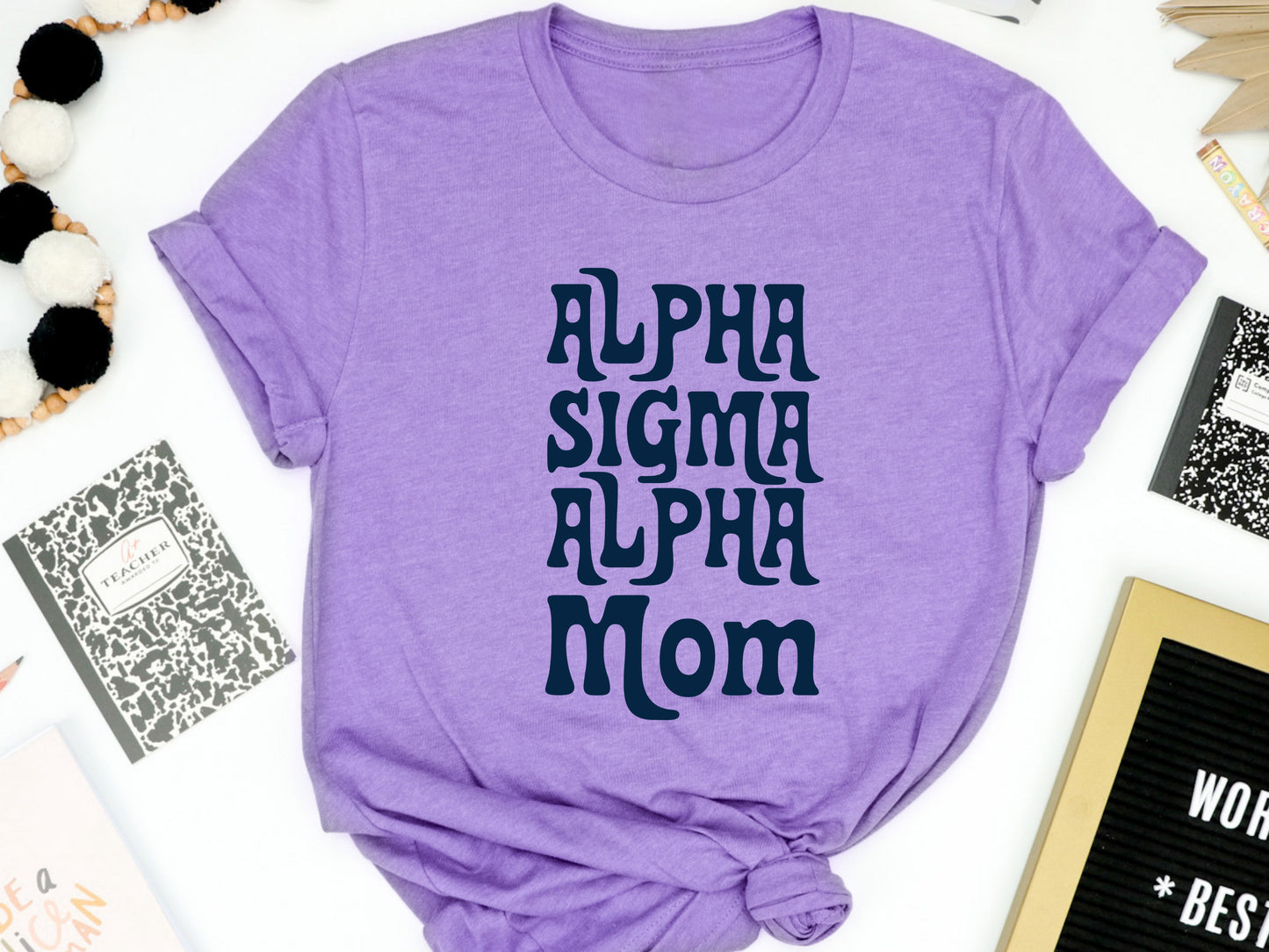 Alpha Sigma Alpha Got it from my Mom Sorority T-shirt _ 3077g