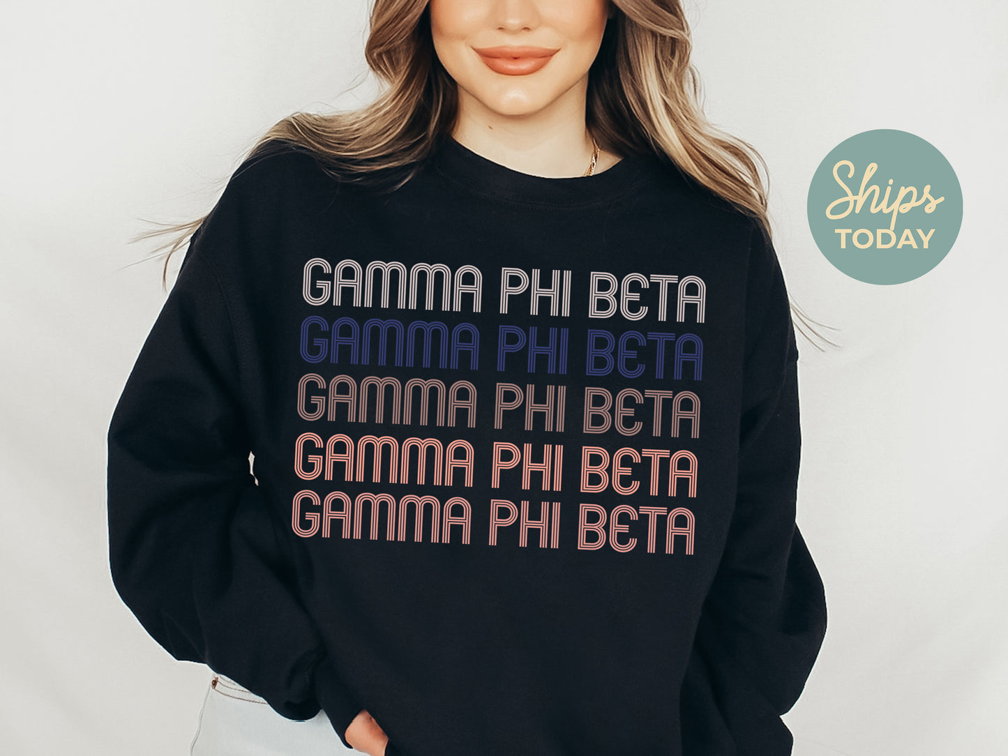 Gamma Phi Beta Greek Glamour Sorority Sweatshirt _ 31106g