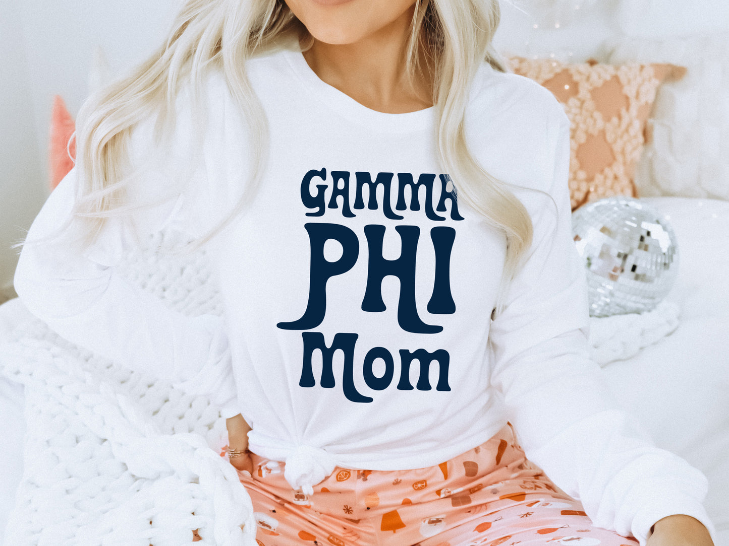 Gamma Phi Beta Got it from my Mom Sorority Long Sleeve T-shirt _ 3085g