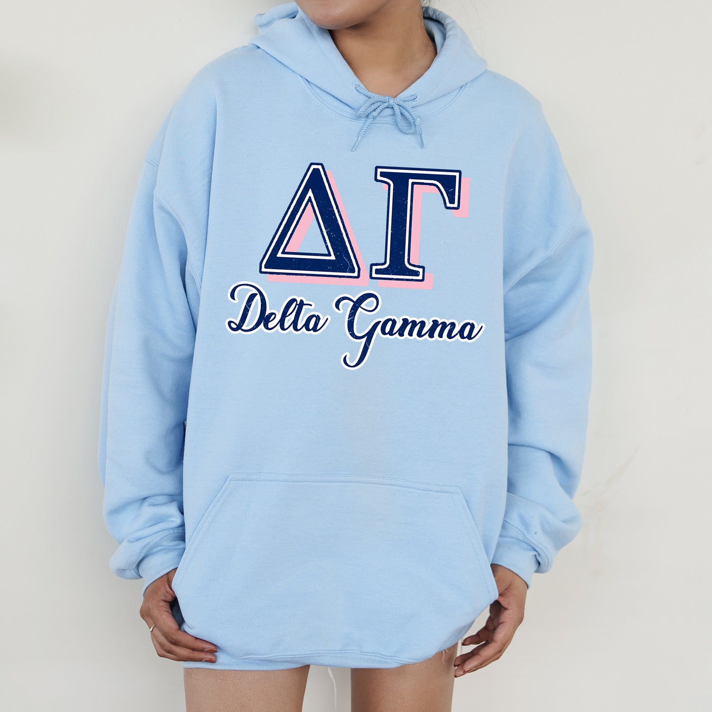 Delta Gamma Greek Colors Sorority Hoodie _ 36080g