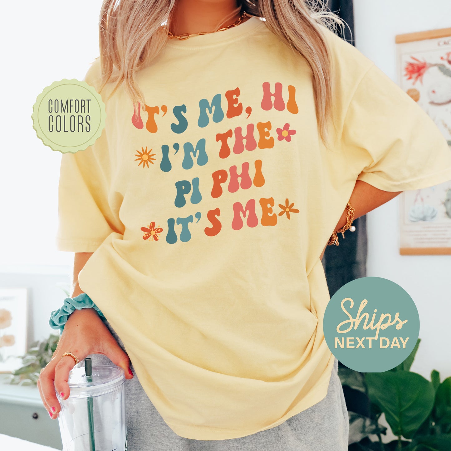 Pi Beta Phi Style Comfort Colors Sorority T-shirt _ 36011g