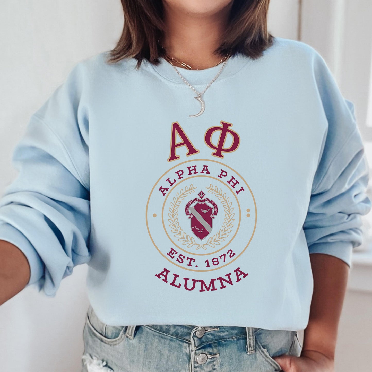Alpha Phi Alumna Vintage Sorority Sweatshirt _ 31014g