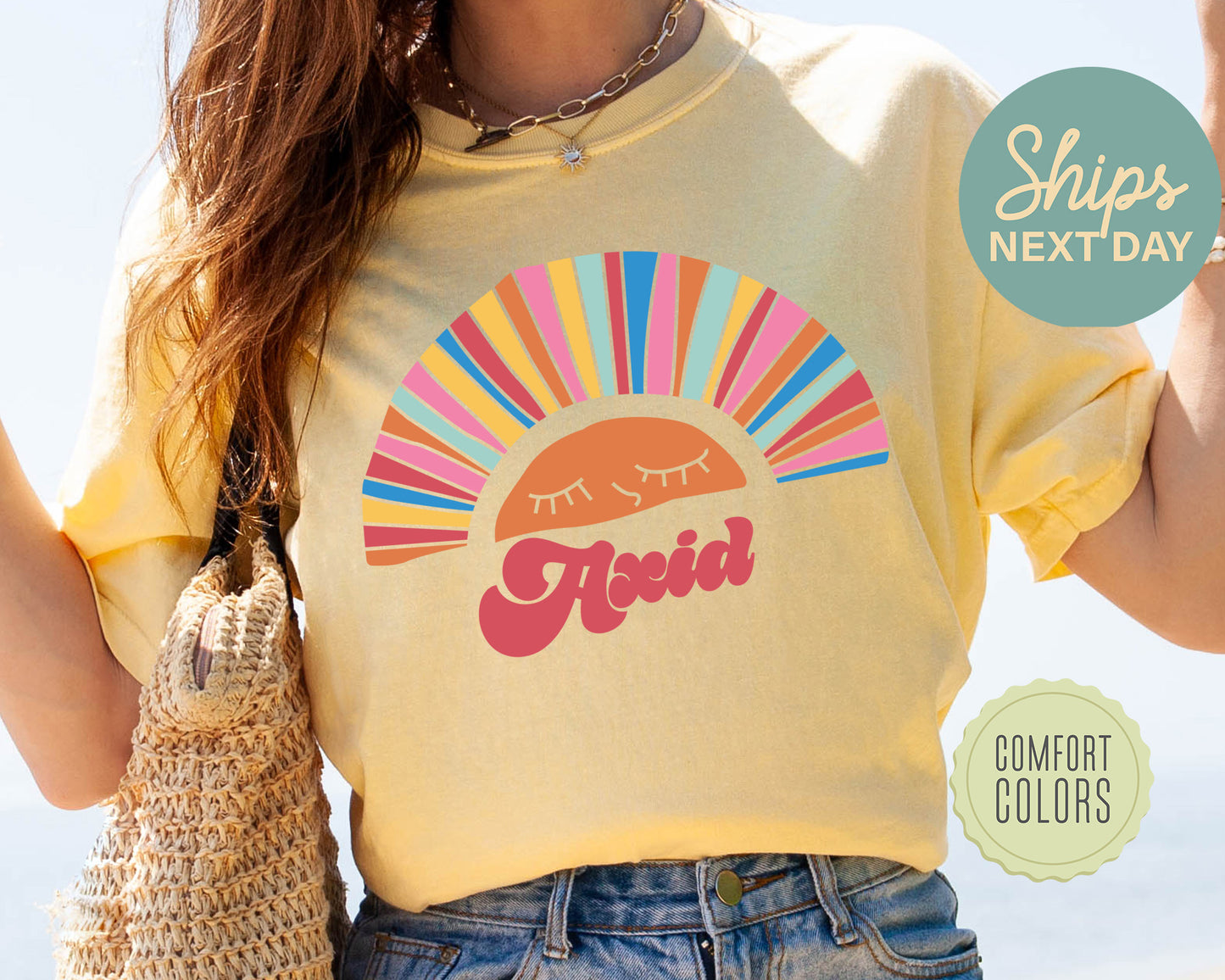 Alpha Xi Delta Sunshine Comfort Colors Sorority T-shirt _ 3315g