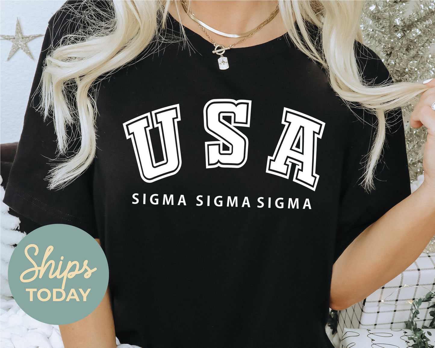Sigma Sigma Sigma Proud American Sorority T-shirt _ 2314g