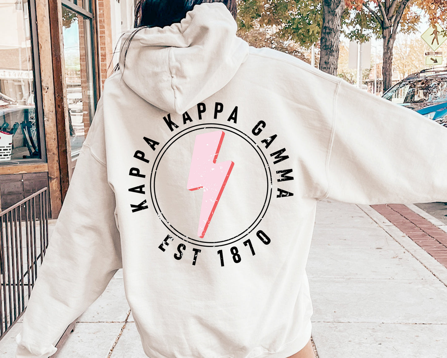Kappa Kappa Gamma Pinkish Strike Sorority Hoodie _ 33119g