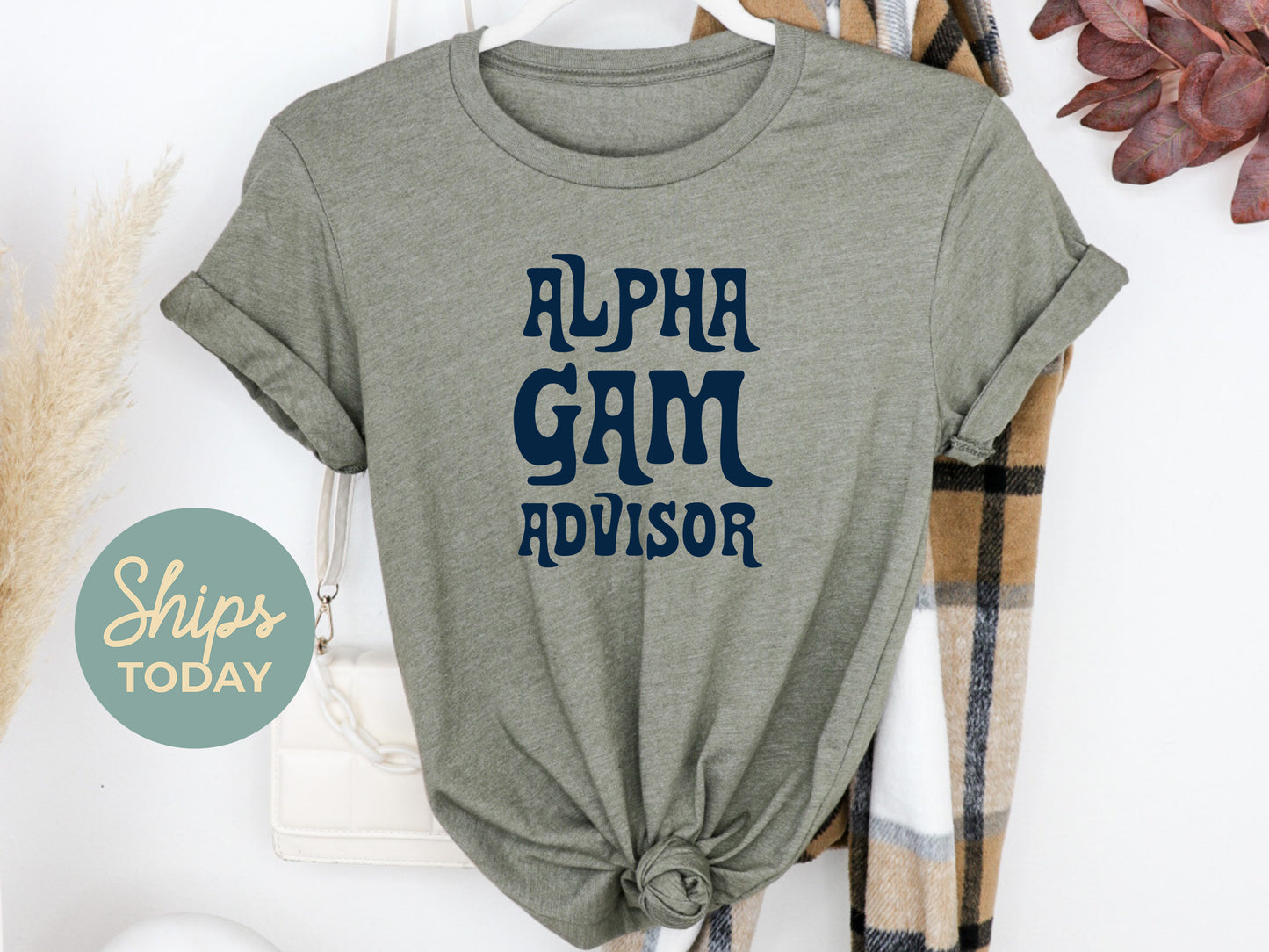 Alpha Gamma Delta Best Advisor Sorority T-shirt _ 3100g