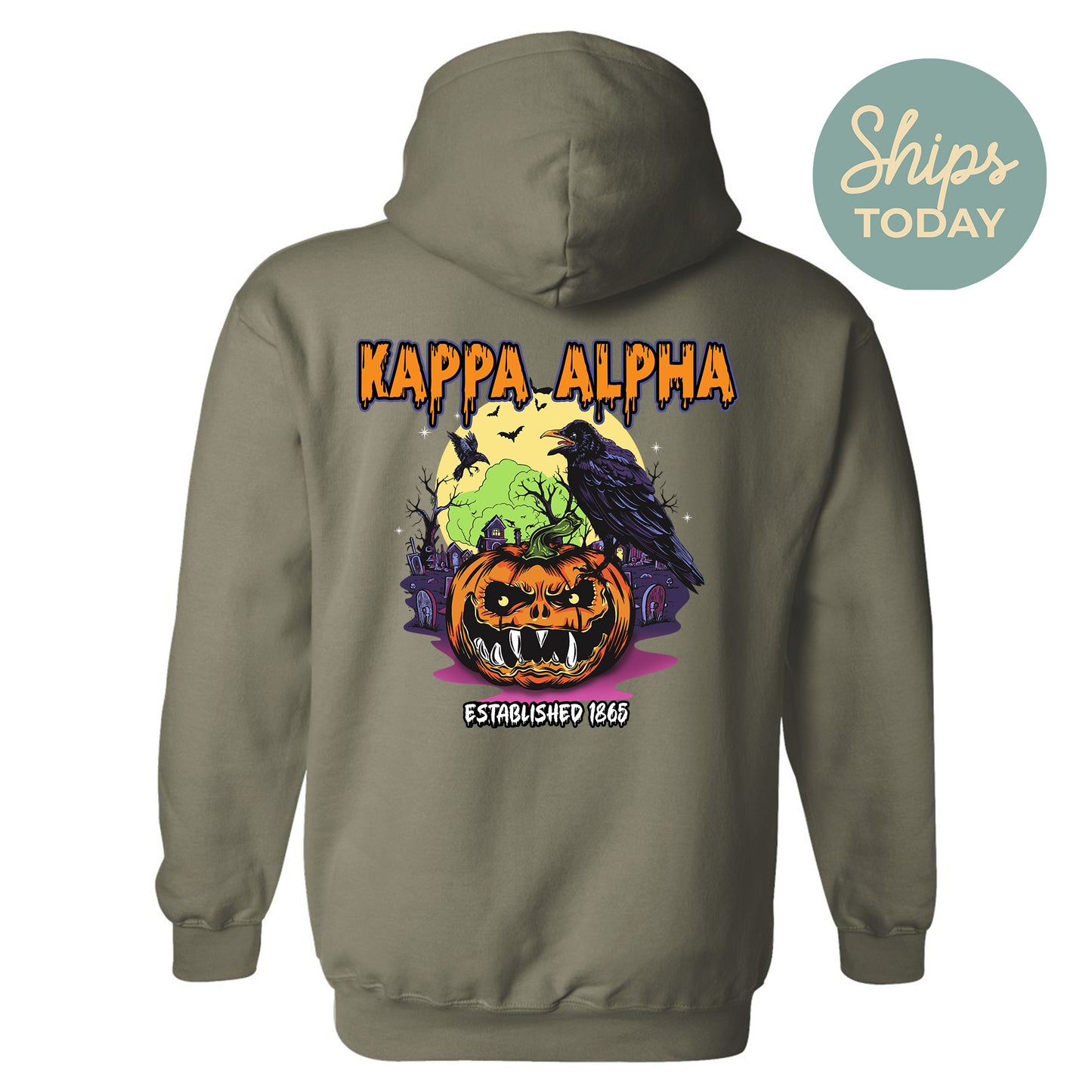 Kappa Alpha Order Halloween Bats Fraternity Hoodie _ 36262g