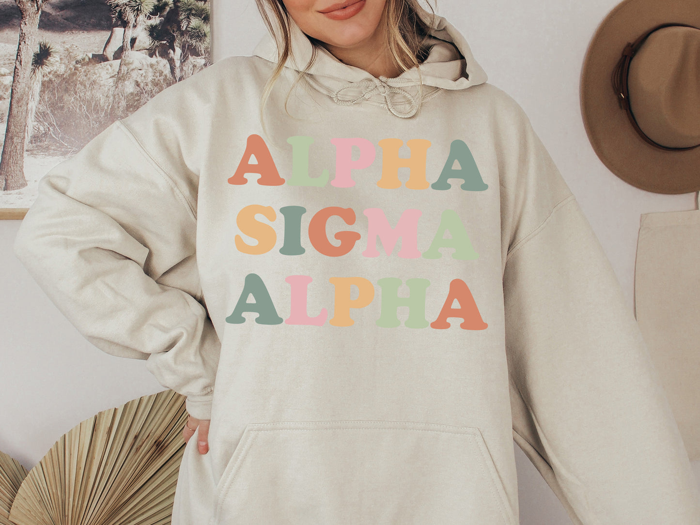 Alpha Sigma Alpha Bright and Proud Sorority Hoodie _ 420g