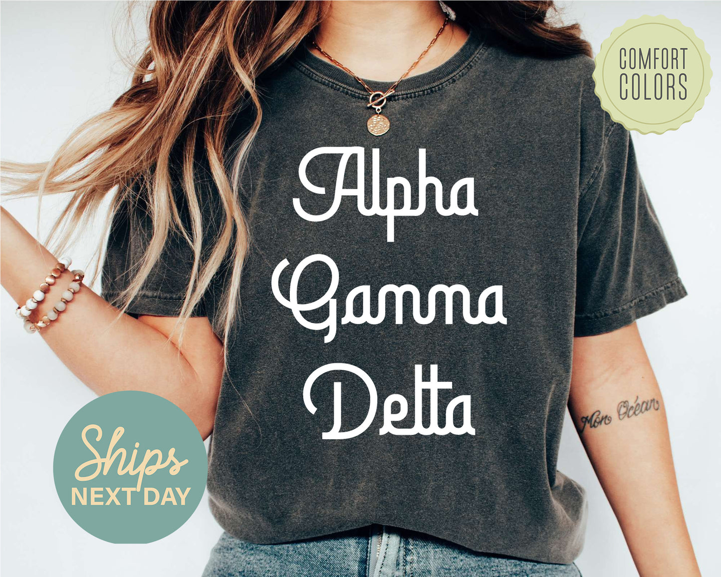 Alpha Gamma Delta All About That Pop Comfort Colors Sorority T-shirt _ 2684g