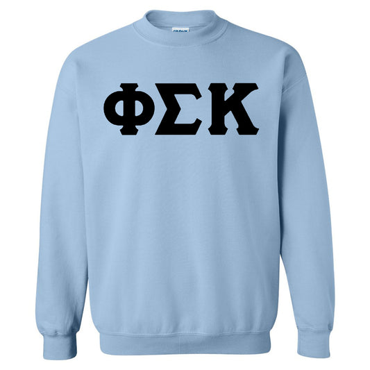 Phi Sigma Kappa Black Letters Fraternity Sweatshirt _ 34924g