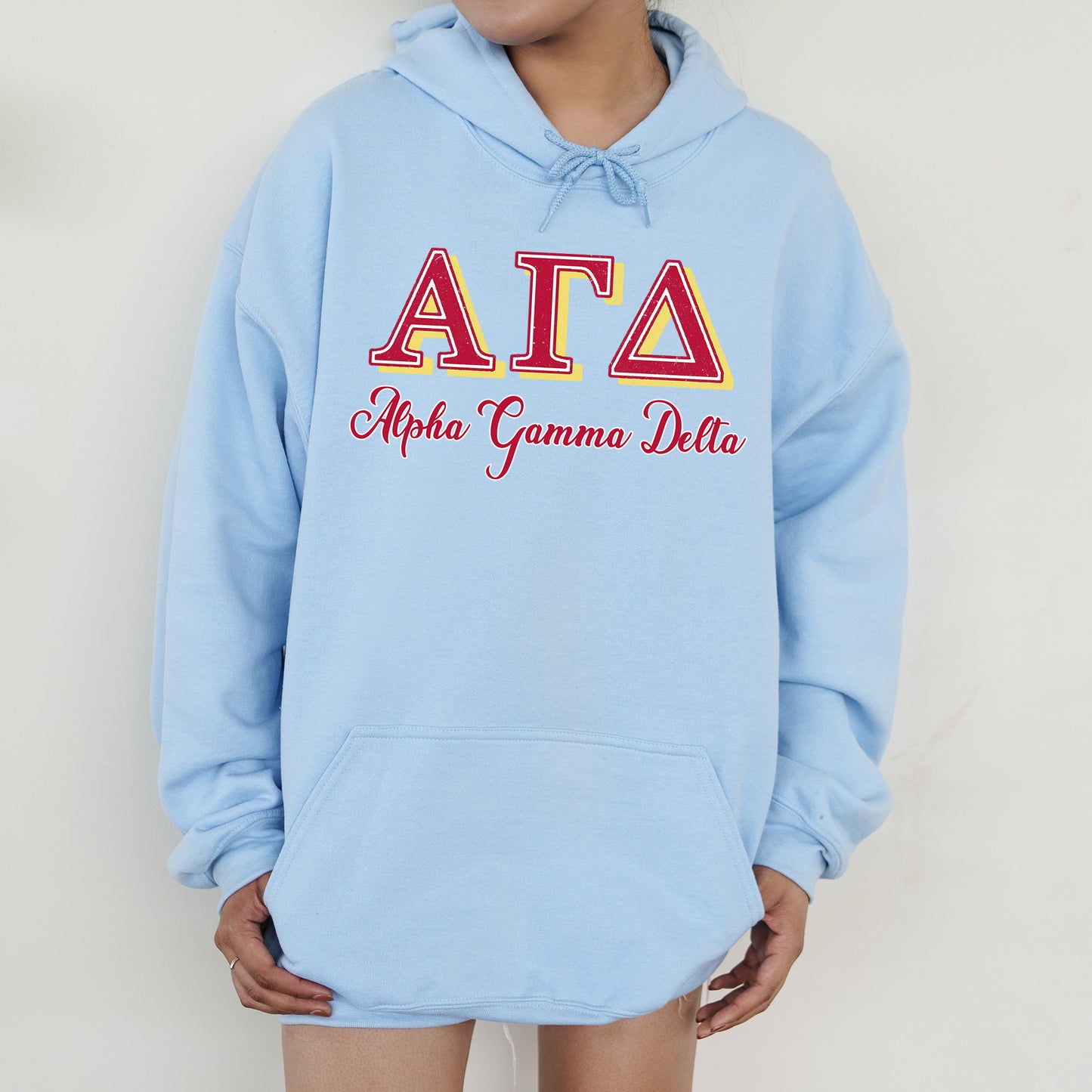 Alpha Gamma Delta Greek Colors Sorority Hoodie _ 36072g