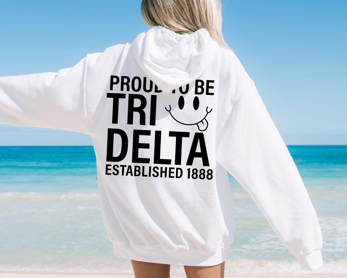 Delta Delta Delta Proud to Be Sorority Hoodie _ 33138g